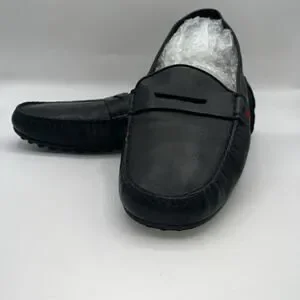 Gucci | Shoes | Gucci Black Unlined Leather Web Detail  display picture 1